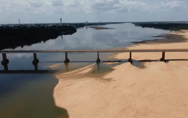 Ponte dos Macuxis, no Rio Branco, em setembro de 2026. — Foto: Ronny Alcântara/Rede Amazônica